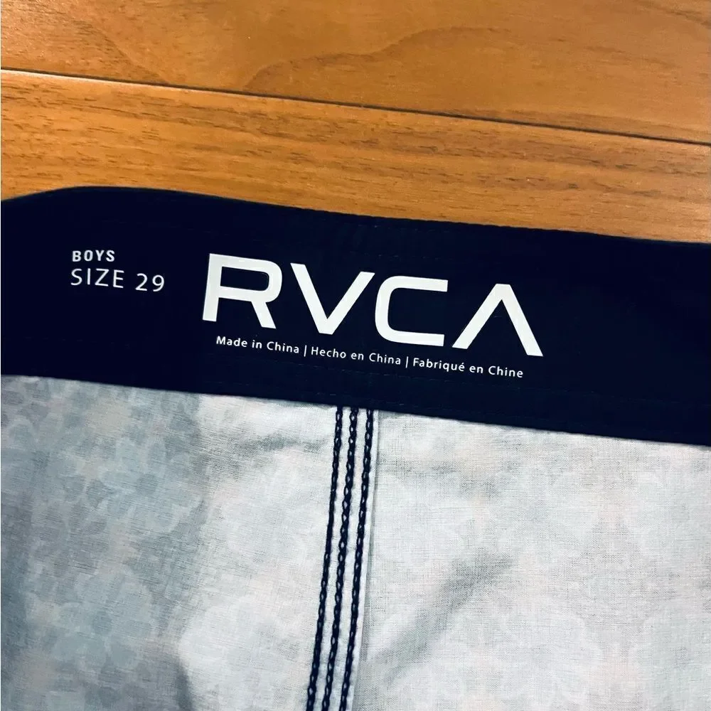 RVCA boys swim trunks size 29 NWT